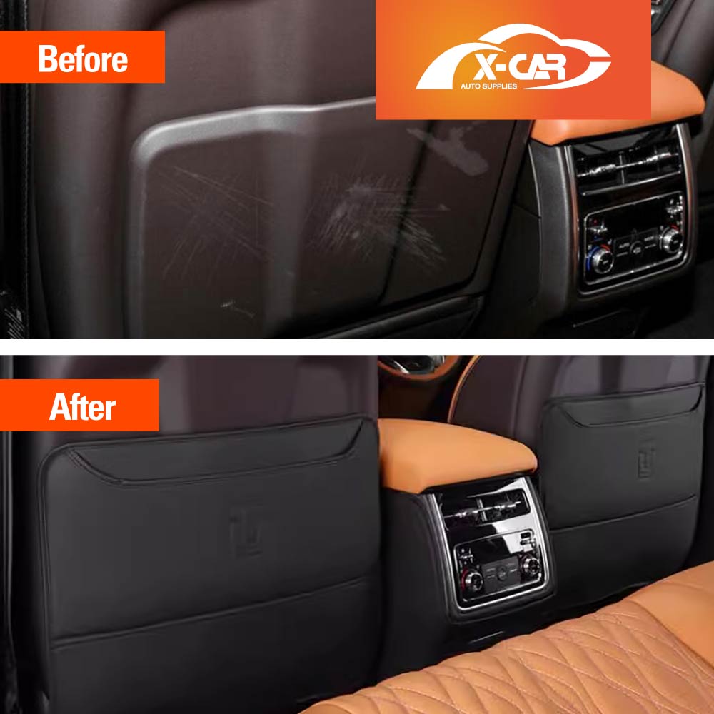 Car Front Seat Back Protectors for GWM Tank 500 Tank500 2024-2025 Anti-Kick Mats PU Leather Cover Set of 2