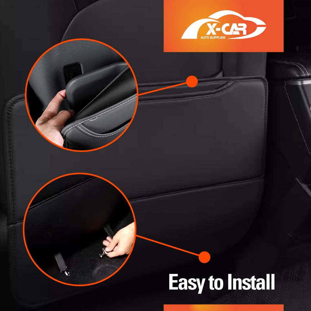 Car Front Seat Back Protectors for GWM Tank 500 Tank500 2024-2025 Anti-Kick Mats PU Leather Cover Set of 2