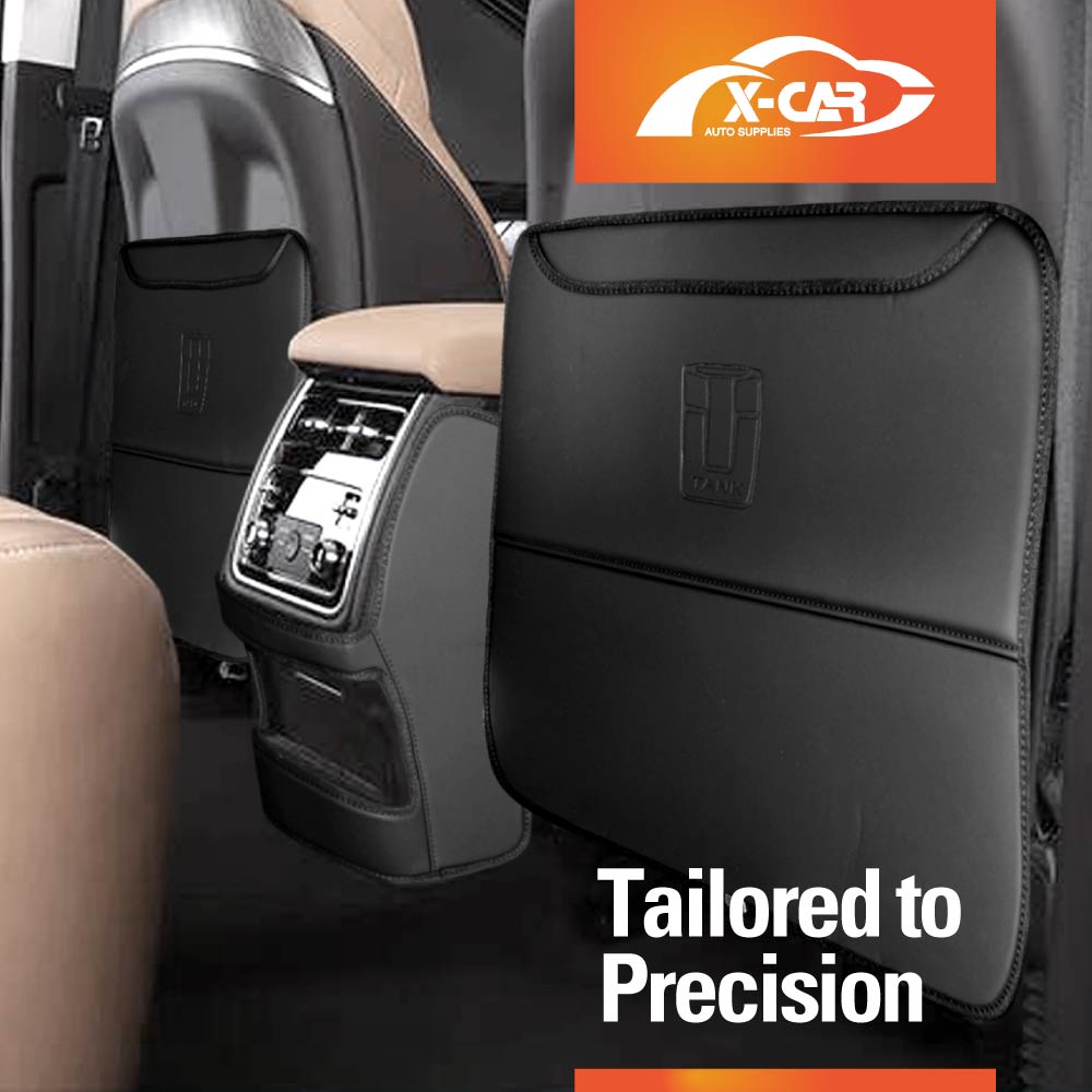 Car Front Seat Back Protectors for GWM Tank 500 Tank500 2024-2025 Anti-Kick Mats PU Leather Cover Set of 2