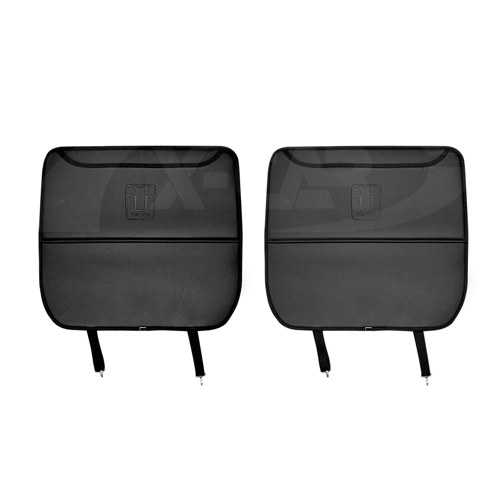 Car Front Seat Back Protectors for GWM Tank 500 Tank500 2024-2025 Anti-Kick Mats PU Leather Cover Set of 2