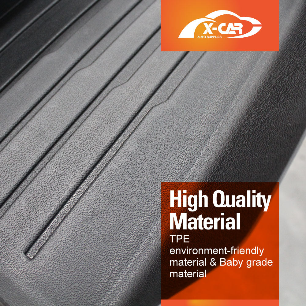 Floor Mats for Tesla Model Y 2022-2025 Premium 3D Heavy Duty All Weather Car Rubber Pile Liner Complete Set Front Rear 2 Row Seat