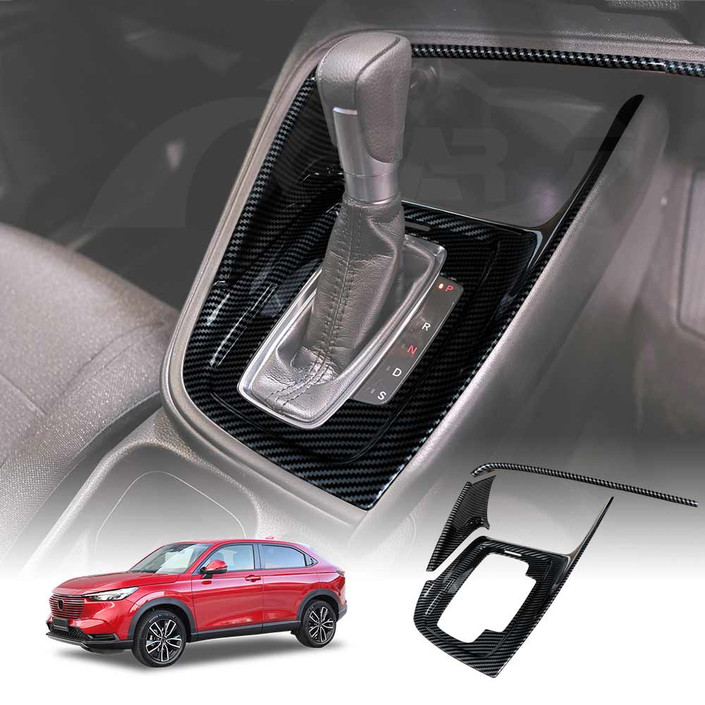 Gear Box Shift Panel Frame for Honda HR-V HRV 2022-2025 Carbon Fibre Style Center Console Cover Protector