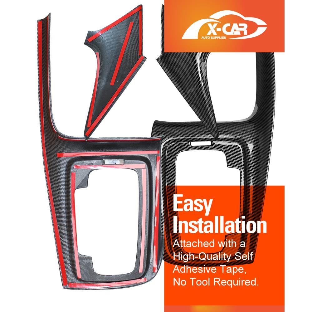 Gear Box Shift Panel Frame for Honda HR-V HRV 2022-2025 Carbon Fibre Style Center Console Cover Protector