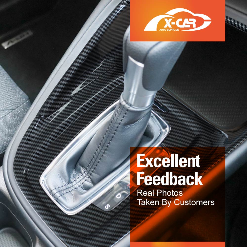 Gear Box Shift Panel Frame for Honda HR-V HRV 2022-2025 Carbon Fibre Style Center Console Cover Protector