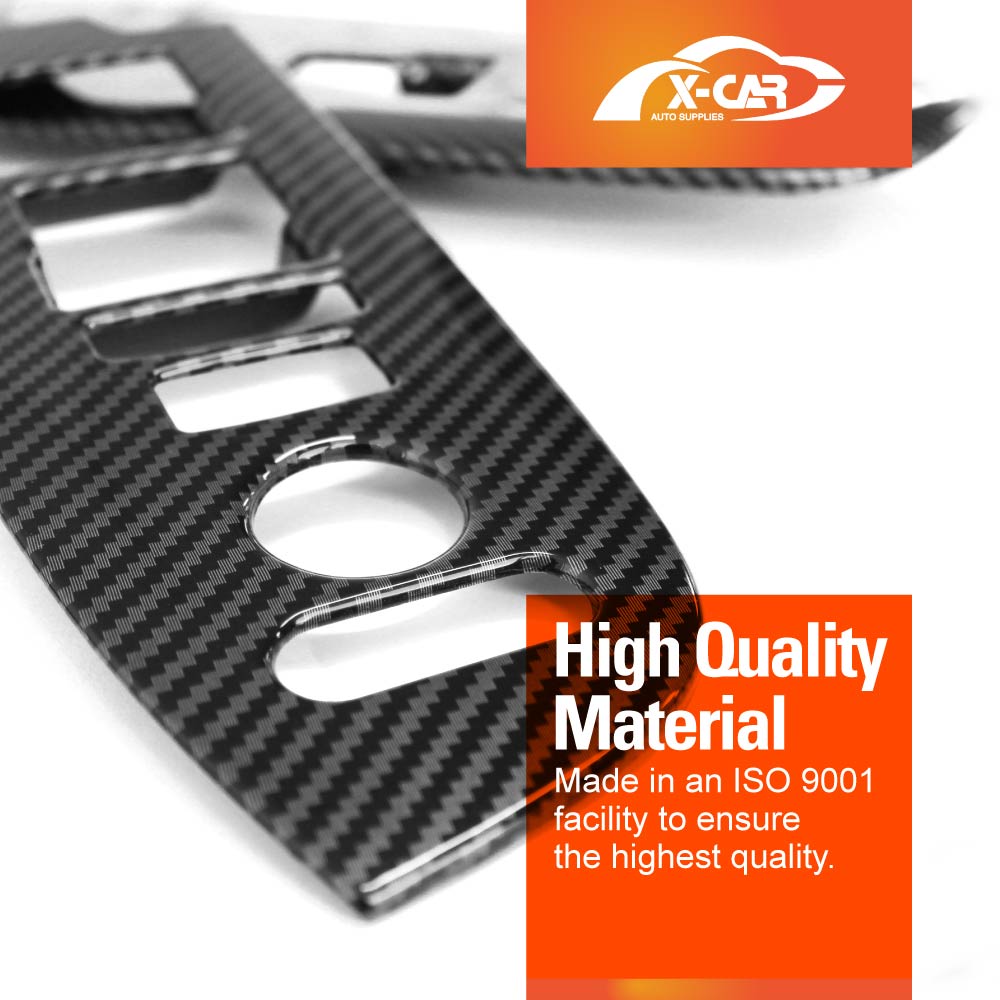 Power Window Control Switch Panel Trim Decor Cover Protector for Honda HR-V HRV 2022-2025 Carbon Fibre Style