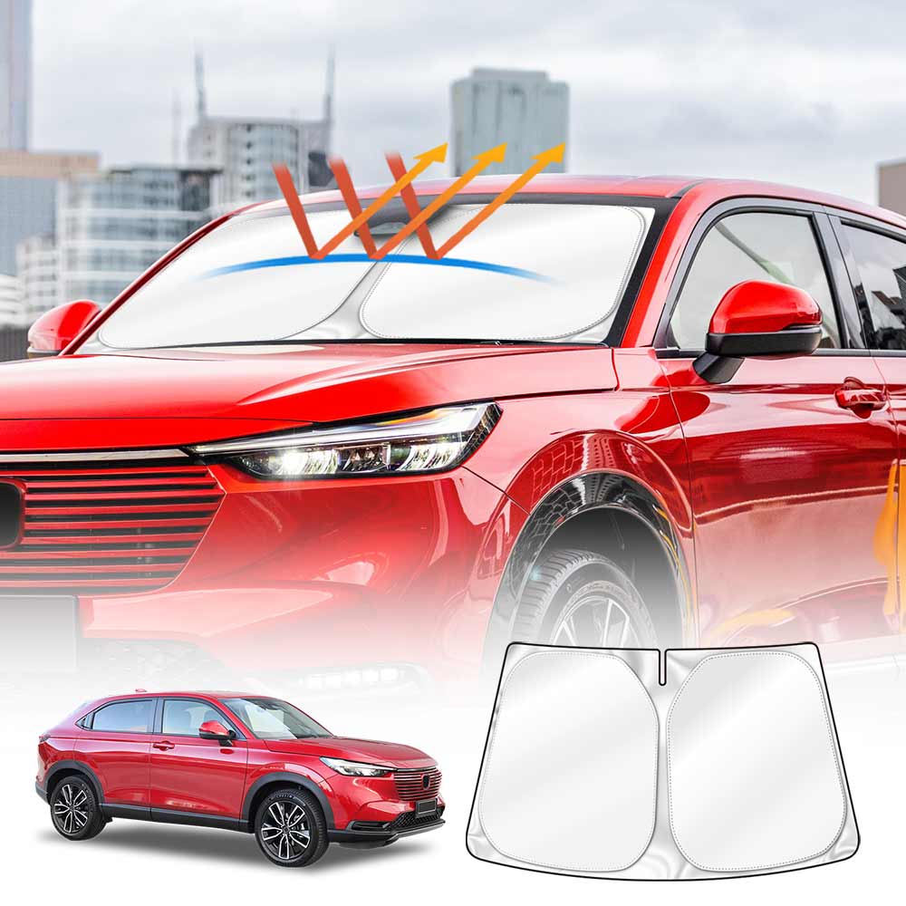 Windshield Sun Shade for Honda HR-V HRV 2022-2025 Blocks UV Rays Foldable Custom Wind Screen Sun Visor Protector