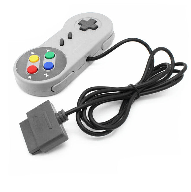 2x 16 Bit Super Nintendo SNES Console Control Pad Gamepad Controller