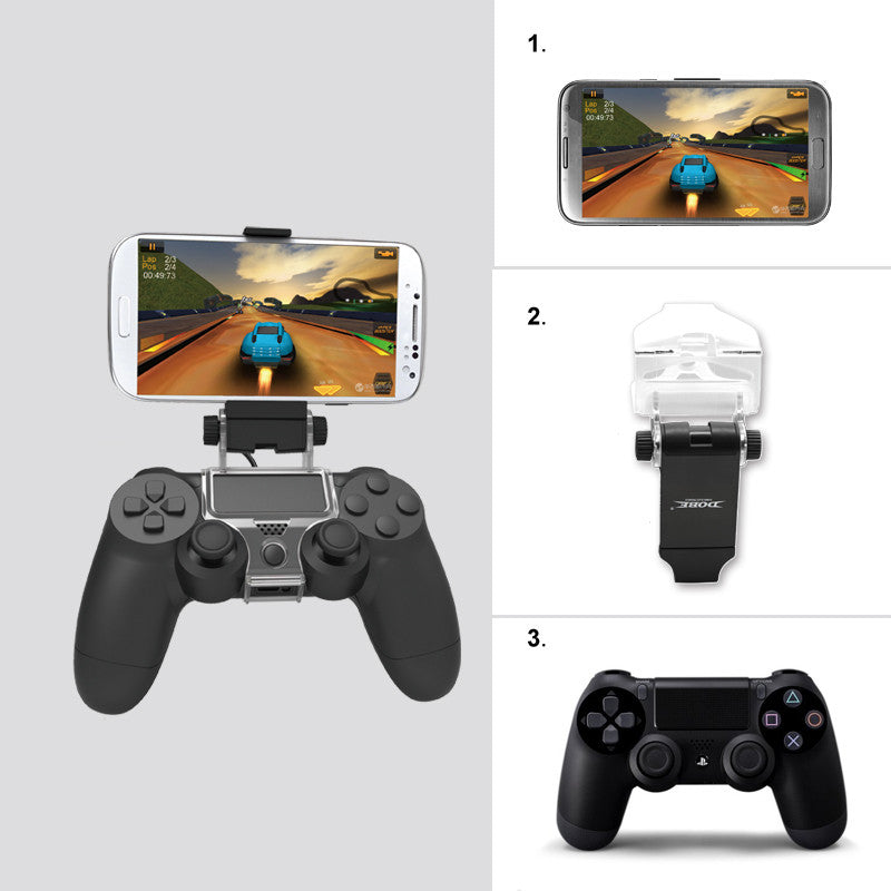 iPhone Android Mobile Phone Smart Clip Clamp Holder for Sony PS4 Playstation 4 Dualshock Game Controller