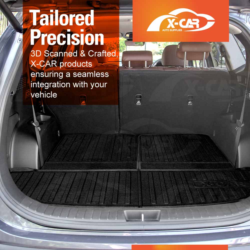 3 Pcs Boot Liners for Hyundai Santa Fe SantaFe 2018-2023 All Weather Heavy Duty Cargo Trunk Cover Mat Luggage Tray Car Accessories