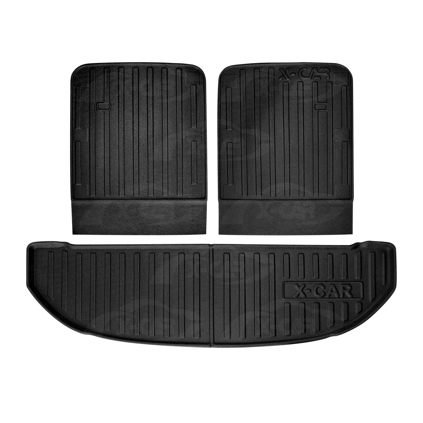 3 Pcs Boot Liners for Hyundai Santa Fe SantaFe 2018-2023 All Weather Heavy Duty Cargo Trunk Cover Mat Luggage Tray Car Accessories
