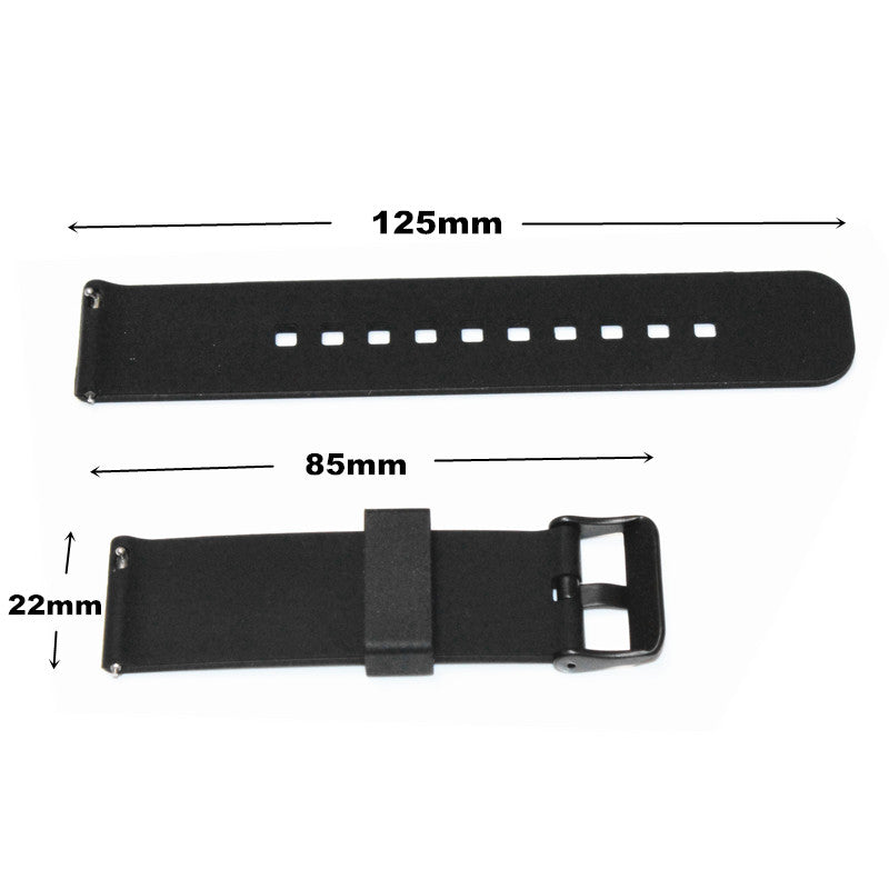 22mm Wrist Smart Watch Silicone Rubber Band for LG G Watch W100 W110 W150,Samsung Galaxy Gear SM-R380 R381 R382,Pebble Classic 301BL/Time/Time Steel