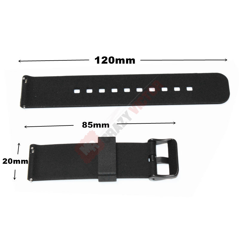 20mm Soft Smart Watch Silicone Rubber Band Strap for Samsung Gear S2 Classic R732,Moto 360 2nd Gen 42mm case,Pebble Time Round