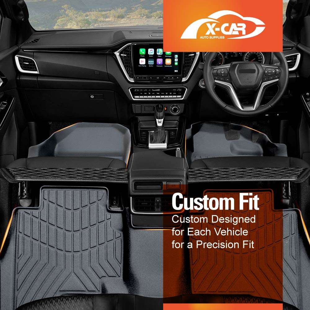 3D All-Weather Floor Mats for ISUZU D-MAX DMAX Dual Cab 2020-2025 Heavy Duty Customized Car Carpet Liners Full Set