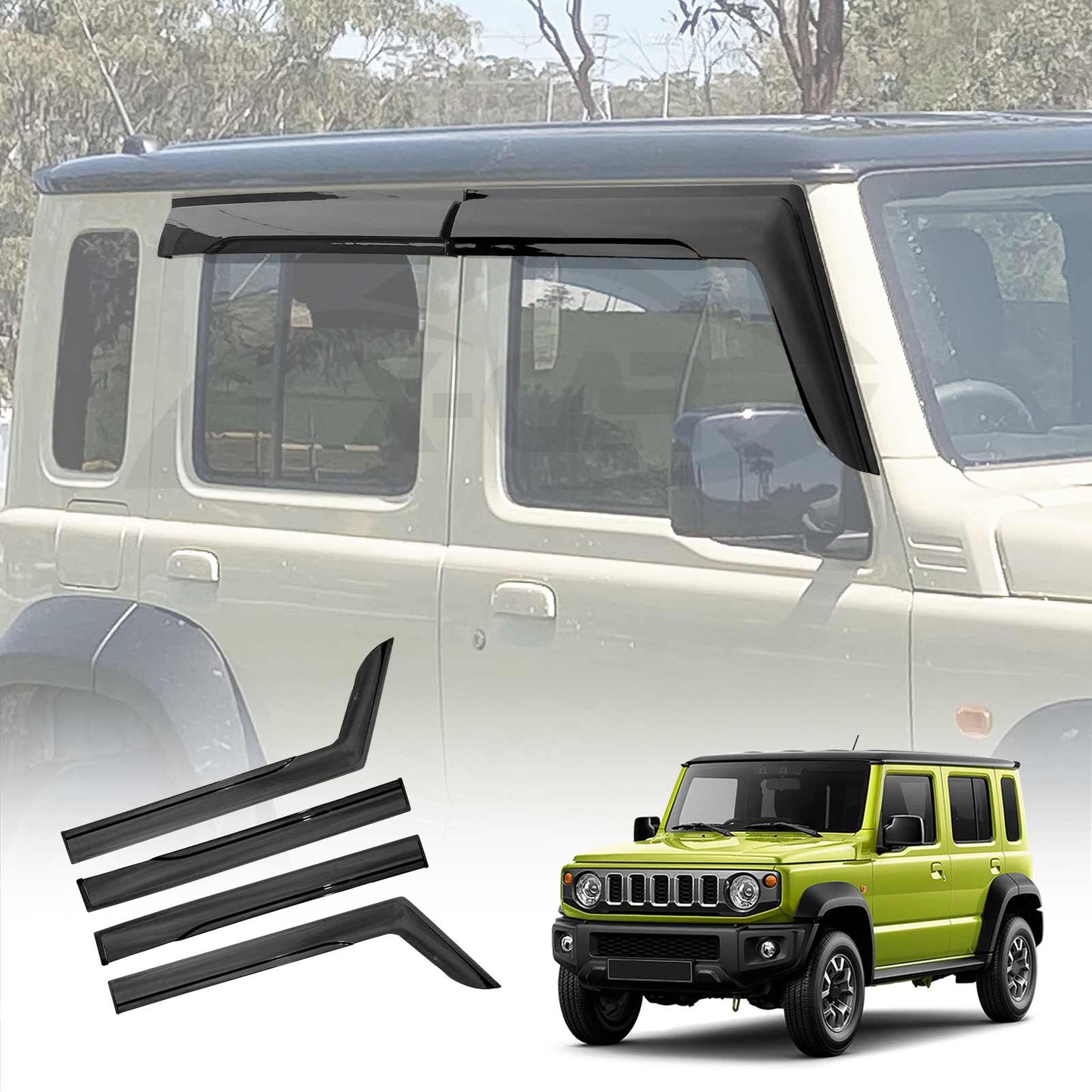 Weathershields for Suzuki Jimny XL 5 Door 2023-2025 Car Weather Shields Wind Deflectors Window Sun Visor