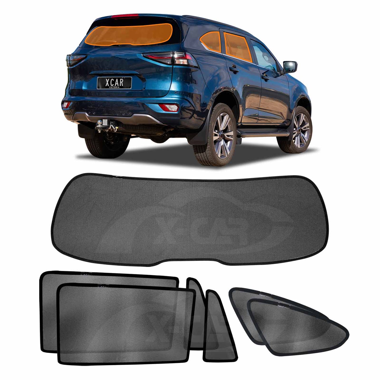 Window Sun Shades for Isuzu MU-X MUX 2022-2025 Magnetic Car Custom Rear Windscreen Shade Sun Blind Mesh