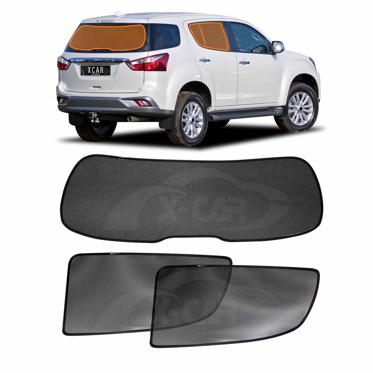 Window Sun Shades for Holden Trailblazer/Colorado7 | Isuzu MU-X 2012-2021 Magnetic Car Custom Rear Windscreen Shade Sun Blind Mesh