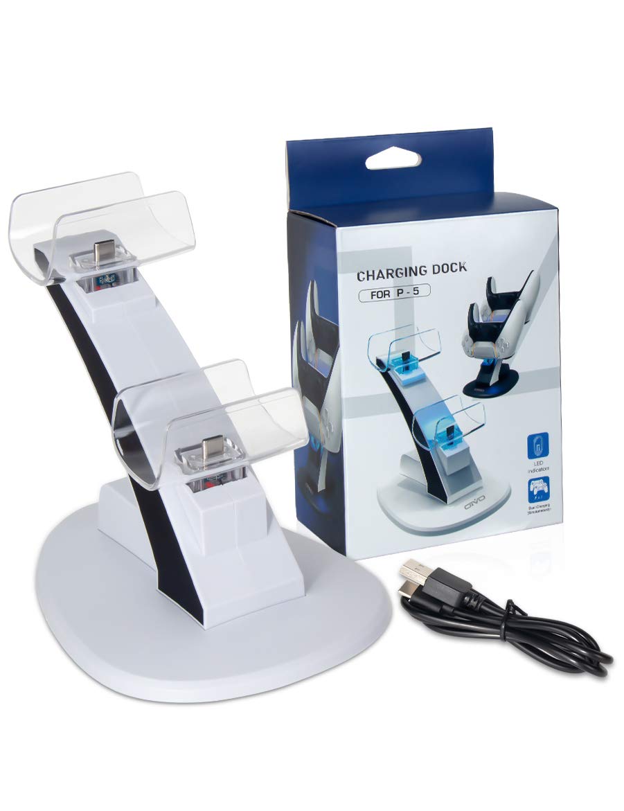 Dual Controllers Charger Charging Dock Station Stand with LED For Sony PS5 Playstation 5 DualSense Controller