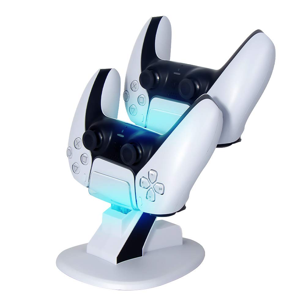 Dual Controllers Charger Charging Dock Station Stand with LED For Sony PS5 Playstation 5 DualSense Controller