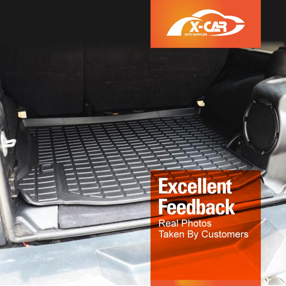 Heavy Duty Trunk Cargo Mat Boot Liner Luggage Tray Fit Jeep Wrangler JK Series 4-Door 2007-2018