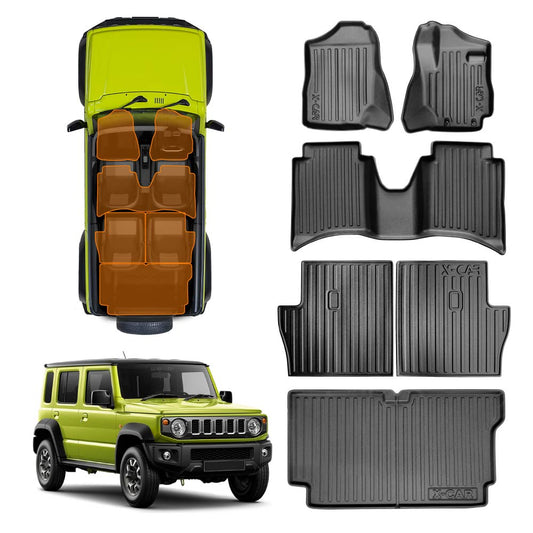 Floor Mat Boot Liner Back Seat Protector for Suzuki Jimny XL 5-Door Auto Transmission 2023-2025 Heavy Duty Cargo Car Trunk Kick Mats Cover