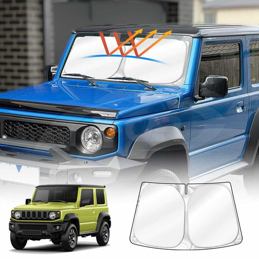 Windshield Sun Shade for Suzuki Jimny 3-Door 2018-2025 Blocks UV Rays Foldable Custom Wind Screen Sun Visor Protector