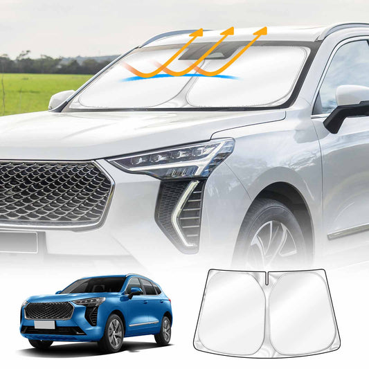 Windshield Sun Shade for Haval Jolion 2021-2025 Blocks UV Rays Foldable Custom Wind Screen Sun Visor Protector