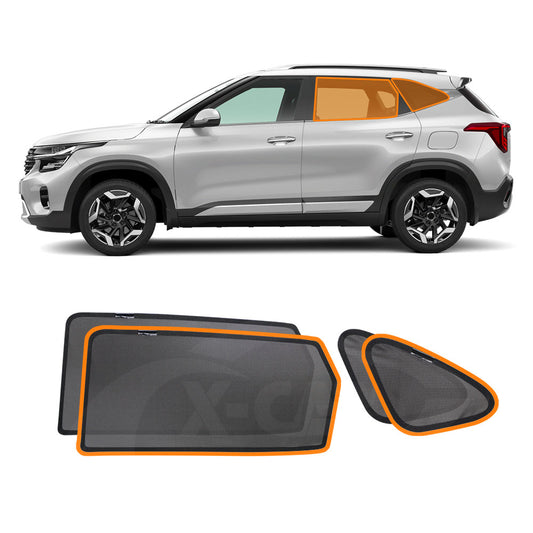 Rear Port Window Sun Shade for Kia Seltos 2019-Onwards Car Sun Blind Mesh