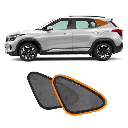 Port Window Sun Shade for Kia Seltos 2019-Onwards Car Sun Blind Mesh Third Row Window