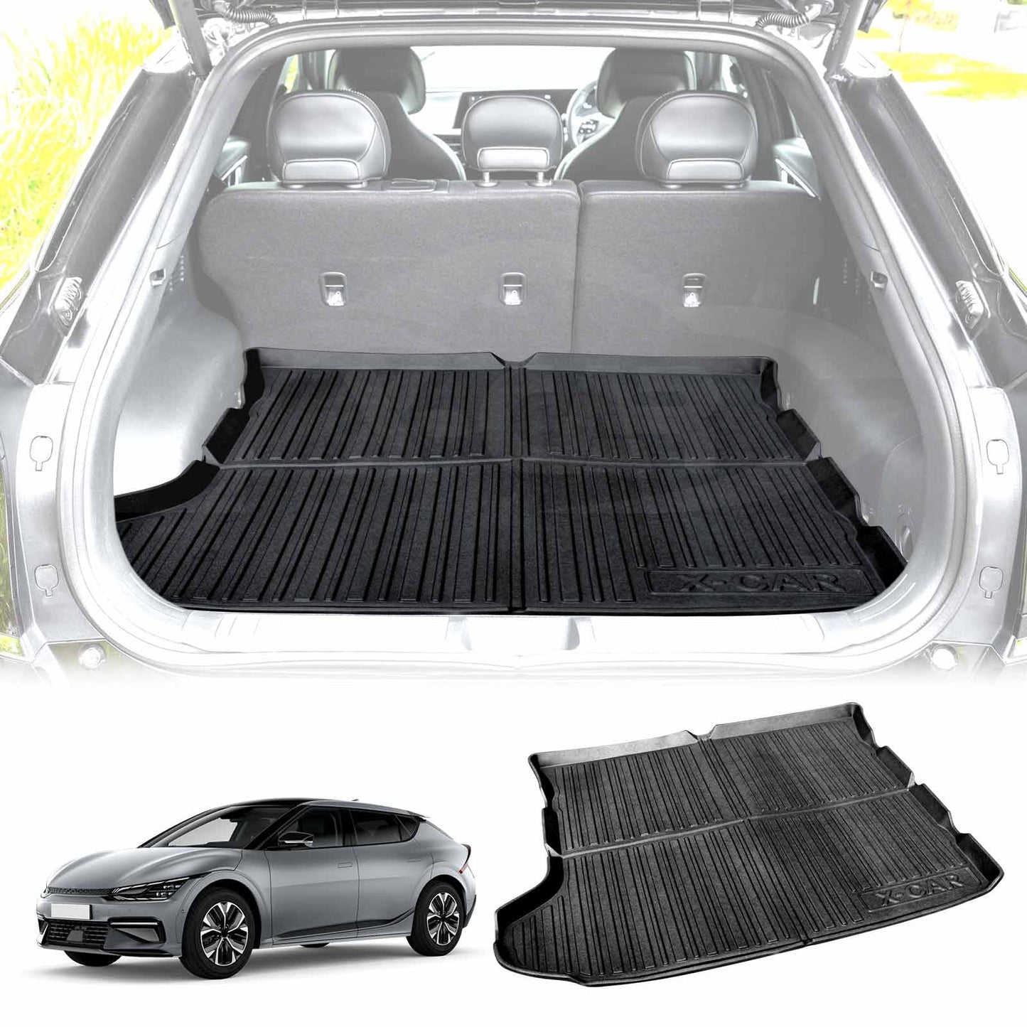 Boot Liner for Kia EV6 2021-Onwards All Weather Heavy Duty Cargo Trunk Mat Luggage Tray
