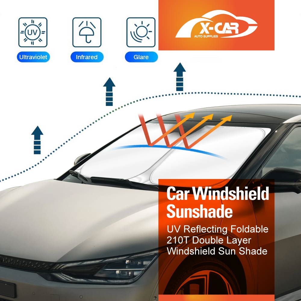 Windshield Sun Shade for Kia EV6 2021-2025 Blocks UV Rays Foldable Custom Wind Screen Sun Visor Protector