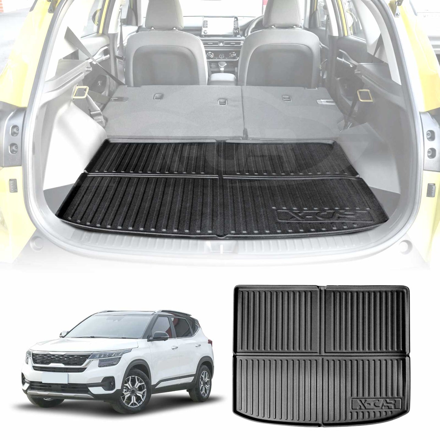 3D All Weather Boot Liner for Kia Seltos 2022-2025 Heavy Duty Cargo Trunk Cover Mat Luggage Tray