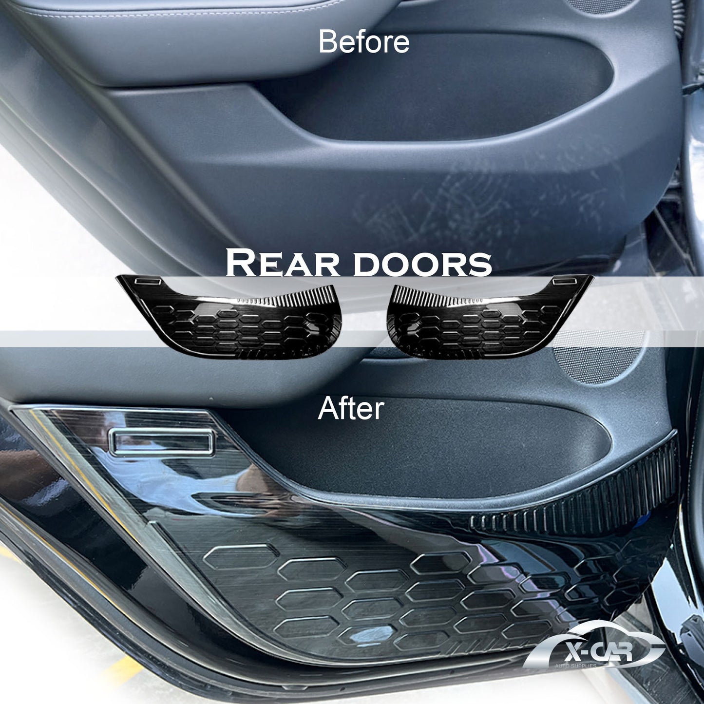 Steel Car Door Anti Kick Protection Protective Side Edge Protector Cover Panel Guard For Tesla Model 3 2017-2022