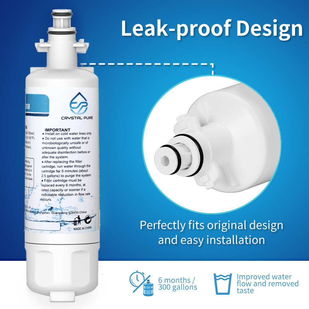 3x Replacement Refrigerator Water Filter LT700P and Air Filter LT120F for LG Fridge ADQ36006101, ADQ36006101-S, ADQ36006102