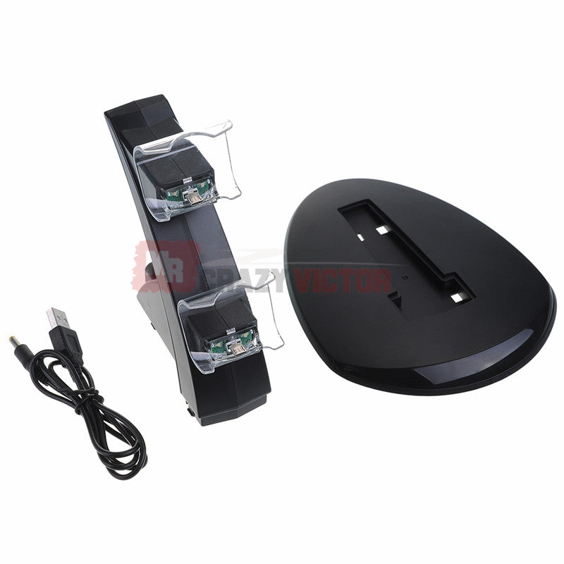 PlayStation 4 PS4 Dual USB Controller Charger Dock Station Fast Charging Stand with LED