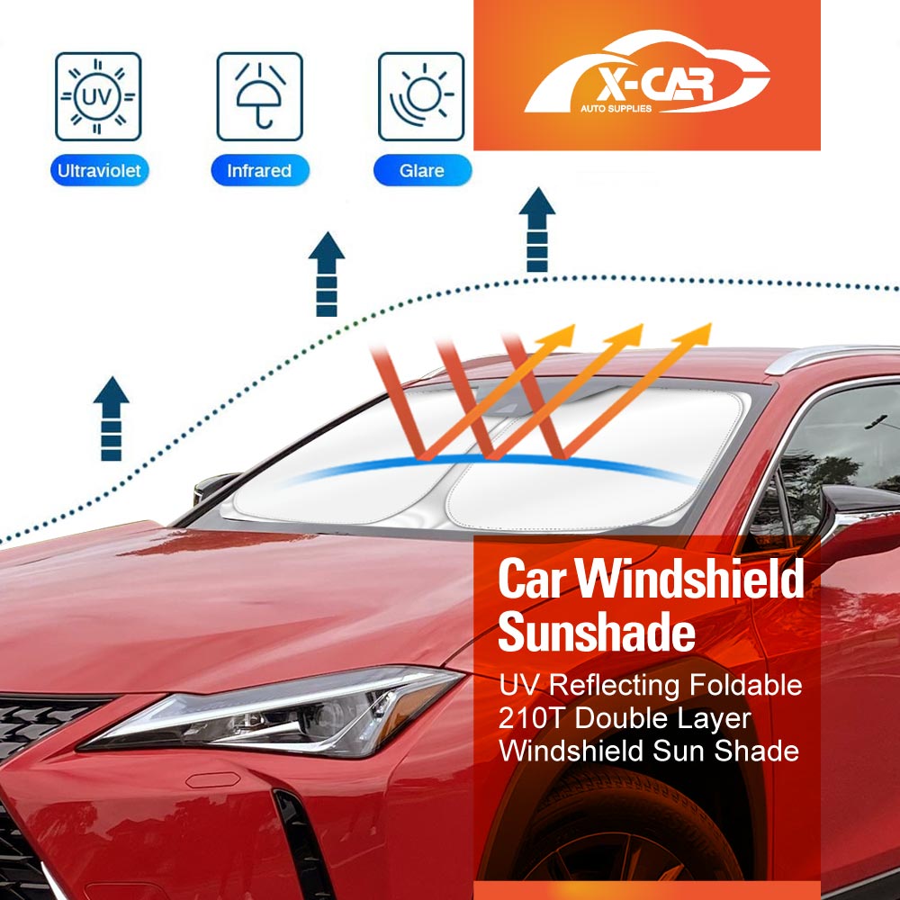 Windshield Sun Shade for Lexus UX 2019-2024 Blocks UV Rays Foldable Custom Wind Screen Sun Visor Protector