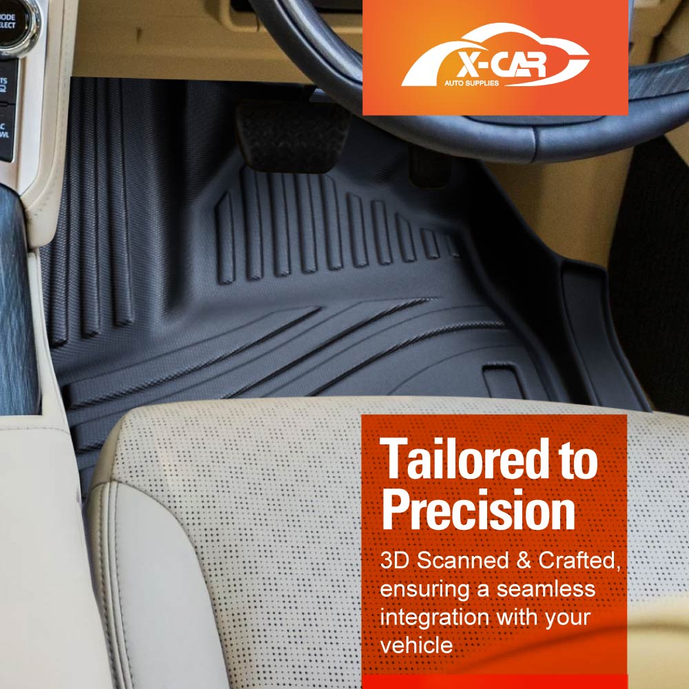 Floor Liner Complete Set Front Rear 2 Row Seat for Lexus LX Series LX500d LX600 2021-2025 3D Heavy Duty All Weather Car Mats