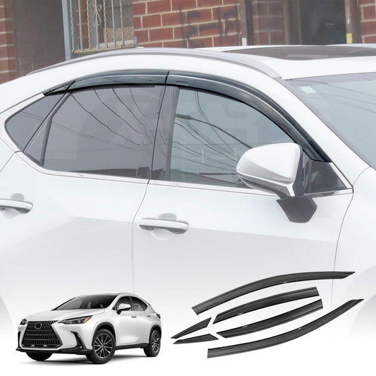 Weathershields for Lexus NX250 NX350 NX350h NX450h 2022-2025 Car Weather Shields Wind Deflectors Window Sun Visor 6 Pcs