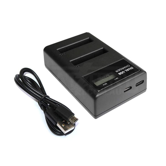 USB Battery Dual Charger for Canon NB-6L NB-6LH IXUS 105 107 200 210 300 310 85 95 IS PowerShot SX240 SX270 SX500 SX600 SX700 HS Camera