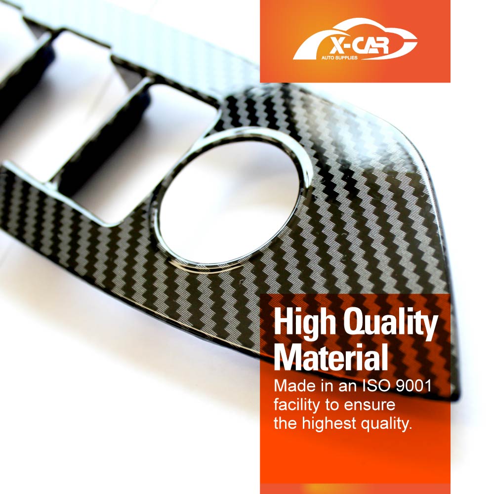 Power Window Control Switch Panel Trim Decor Cover Protector for Mazda CX-5 CX5 2017-2025 Carbon Fibre Style