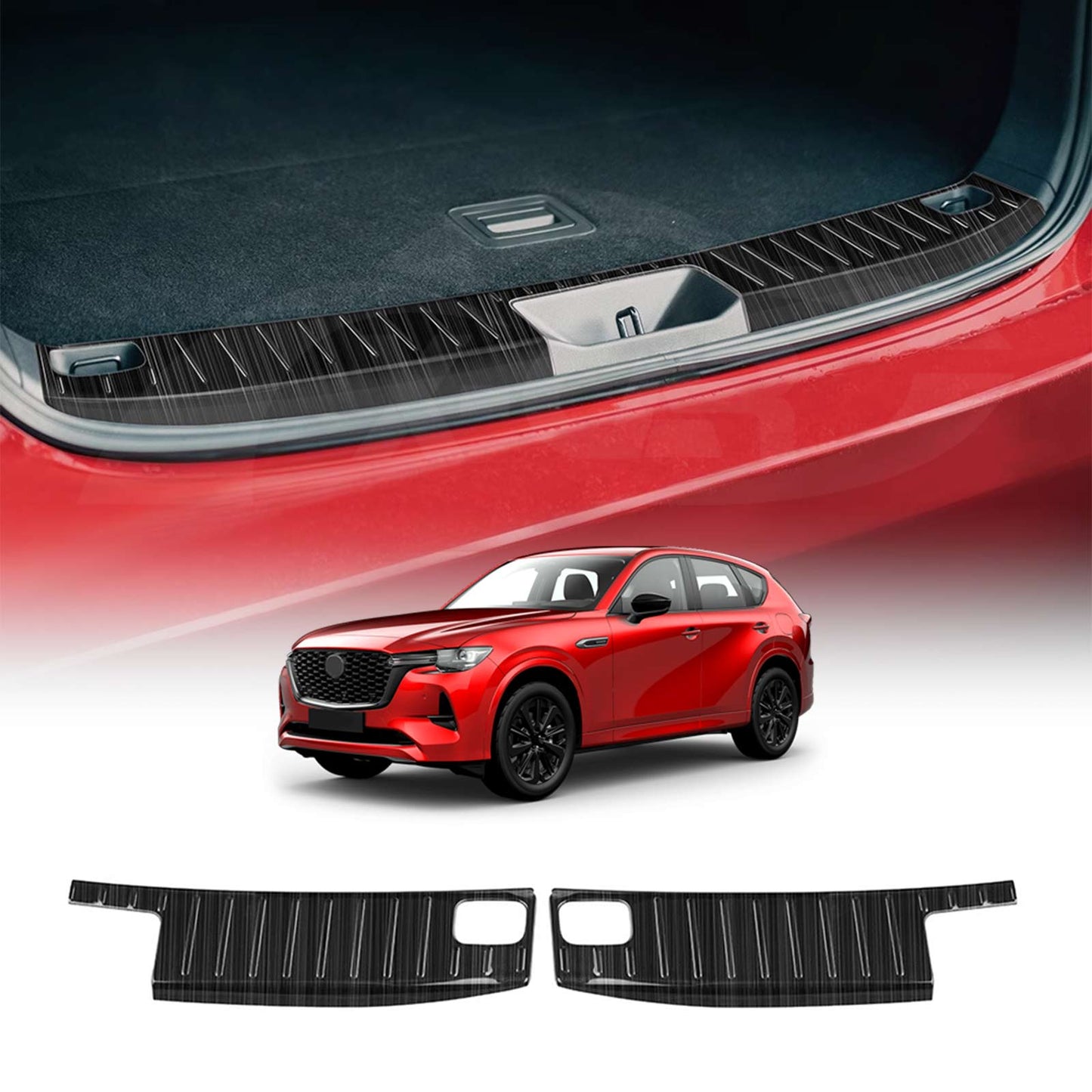 Rear Bumper Guard for Mazda CX-60 CX60 2023-Onwards Boot Trunk Step Panel Protector Accessories
