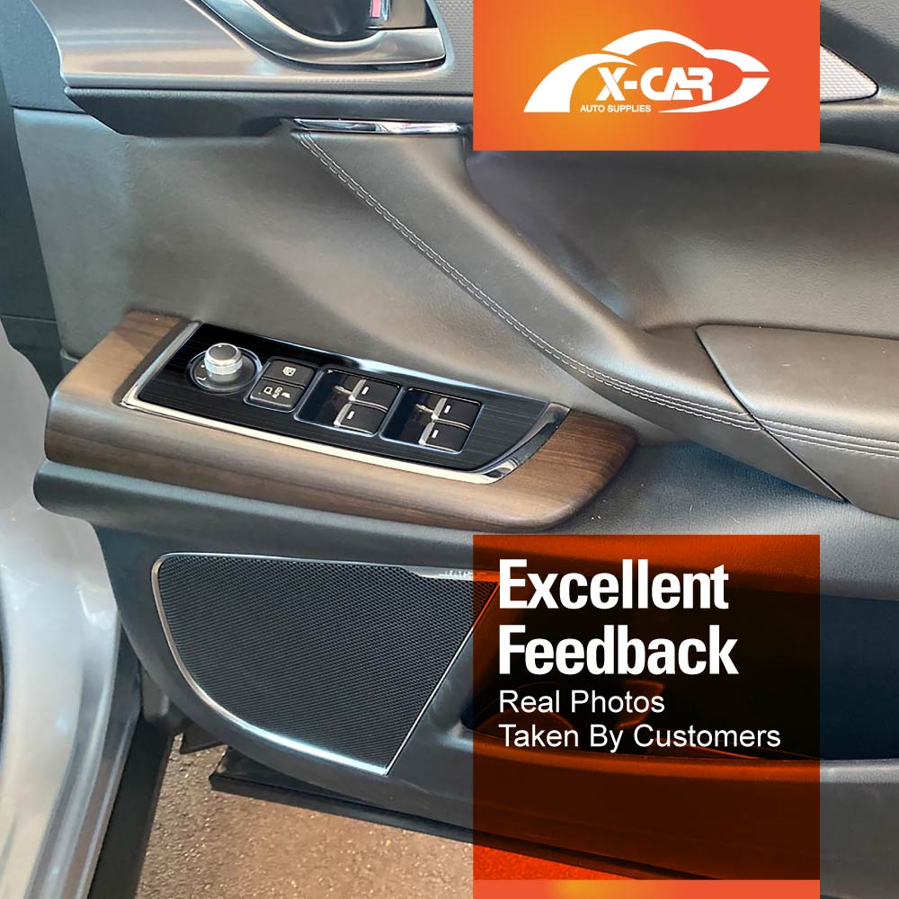 Power Window Control Switch Panel Trim Decor Cover Protector for Mazda CX-9 CX9 2016-2025 Stainless Steel Style