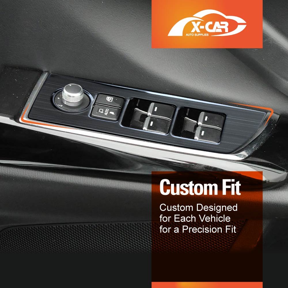 Power Window Control Switch Panel Trim Decor Cover Protector for Mazda CX-9 CX9 2016-2025 Stainless Steel Style