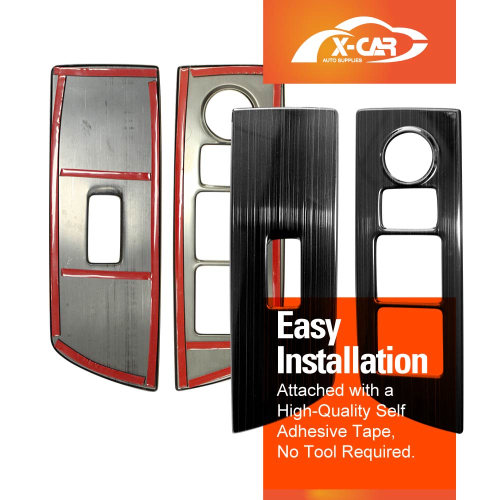 Power Window Control Switch Panel Trim Decor Cover Protector for Mazda CX-9 CX9 2016-2025 Stainless Steel Style