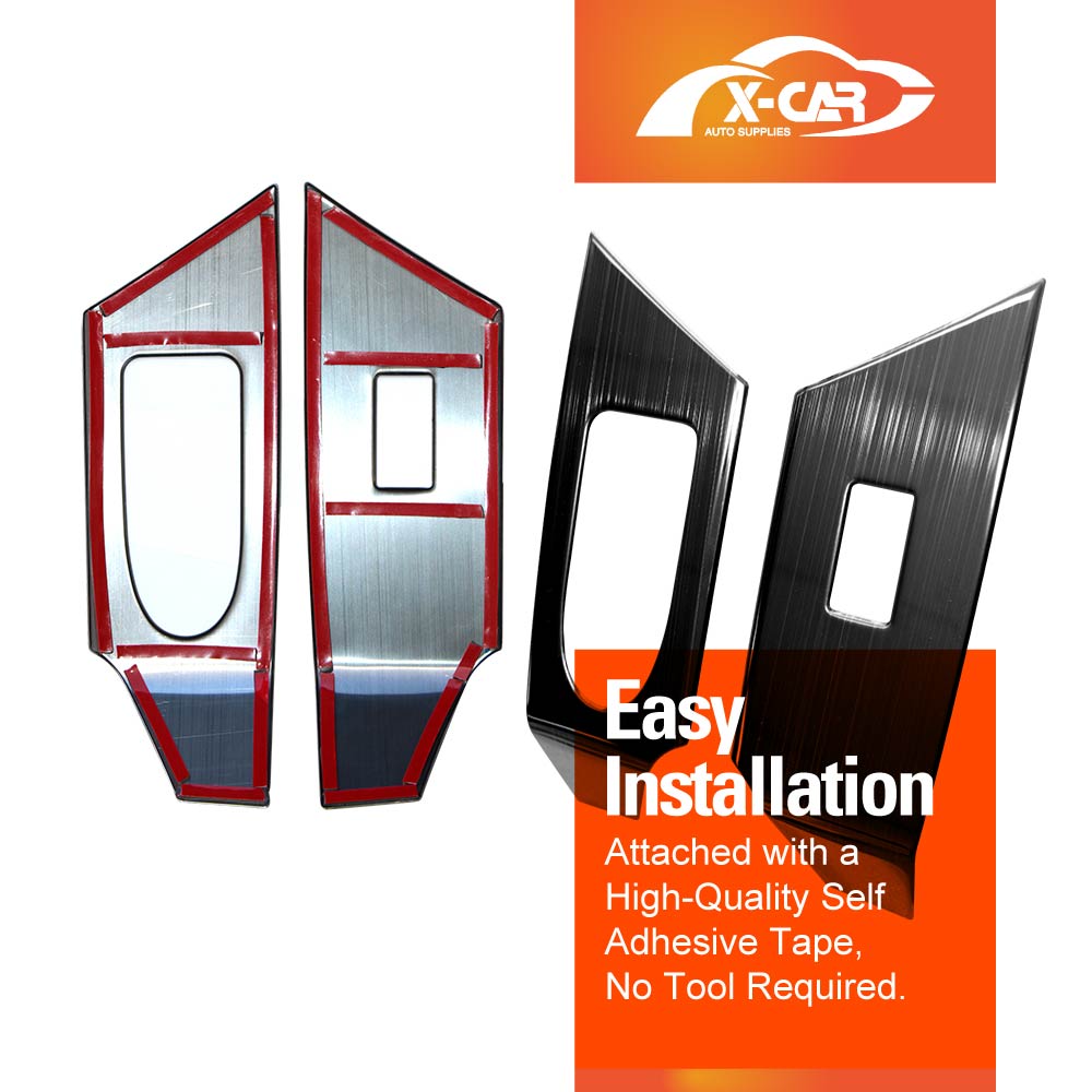 Power Window Control Switch Panel Trim Decor Cover Protector for Mazda MX-30 MX30 2021-2025 Stainless Steel Style