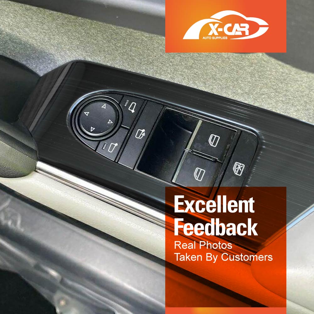 Power Window Control Switch Panel Trim Decor Cover Protector for Mazda MX-30 MX30 2021-2025 Stainless Steel Style