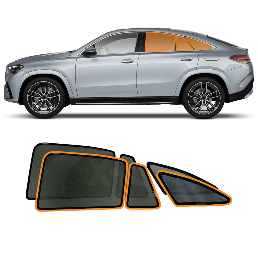 Rear Port Window Sun Shade for Mercedes-Benz GLE Coupe 2015-2025 Car Sun Blind Mesh