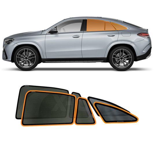 Rear Port Window Sun Shade for Mercedes-Benz GLE Coupe 2015-2025 Car Sun Blind Mesh