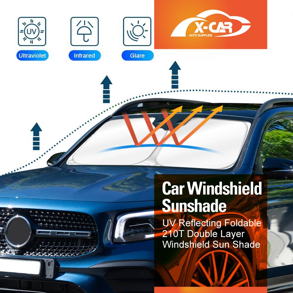 Windshield Sun Shade for Mercedes-Benz GLB series 2020-2025 Blocks UV Rays Foldable Custom Wind Screen Sun Visor Protector