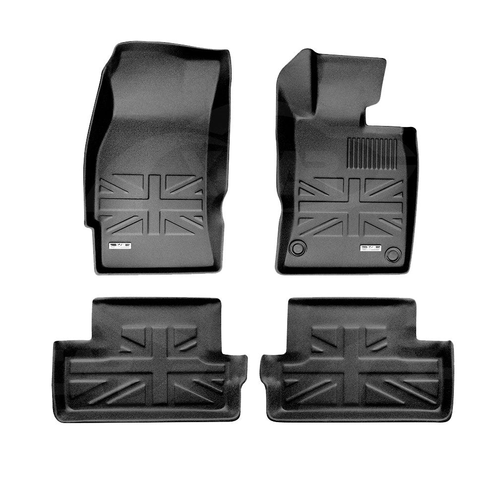 3D All-Weather Floor Mats for Mini Cooper 2014-2025 Heavy Duty Customized Car Floor Liners Full Set Carpet