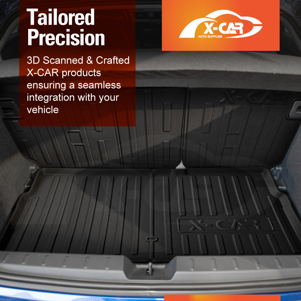 Boot Liner Set for Mini Cooper 3 Door 2024-Onwards Lower Level All Weather Heavy Duty Car Trunk Cargo Kick Mats Back Seat Protector